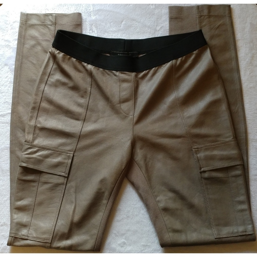 BCBGMaxAzria Vegan Leather Cargo Riding Pants